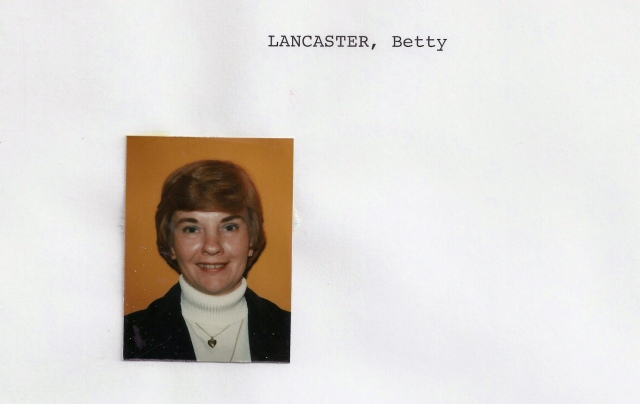 Lancaster, Betty