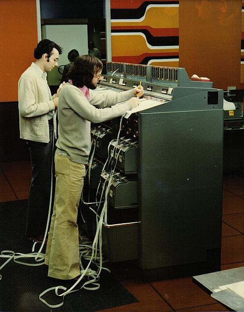 Paul Leblanc, Norm Dunbar Line Room TD banks Pearson Bldg