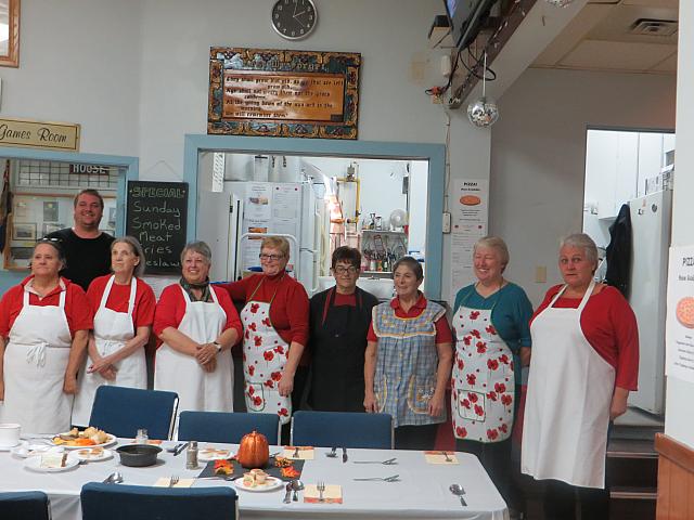 Rob with members of the Ladies Auxilliary who made this dinner happen