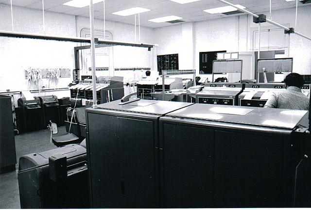 Line room in EB Comcen 1973