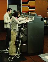 Paul Leblanc, Norm Dunbar Line Room TD banks Pearson Bldg